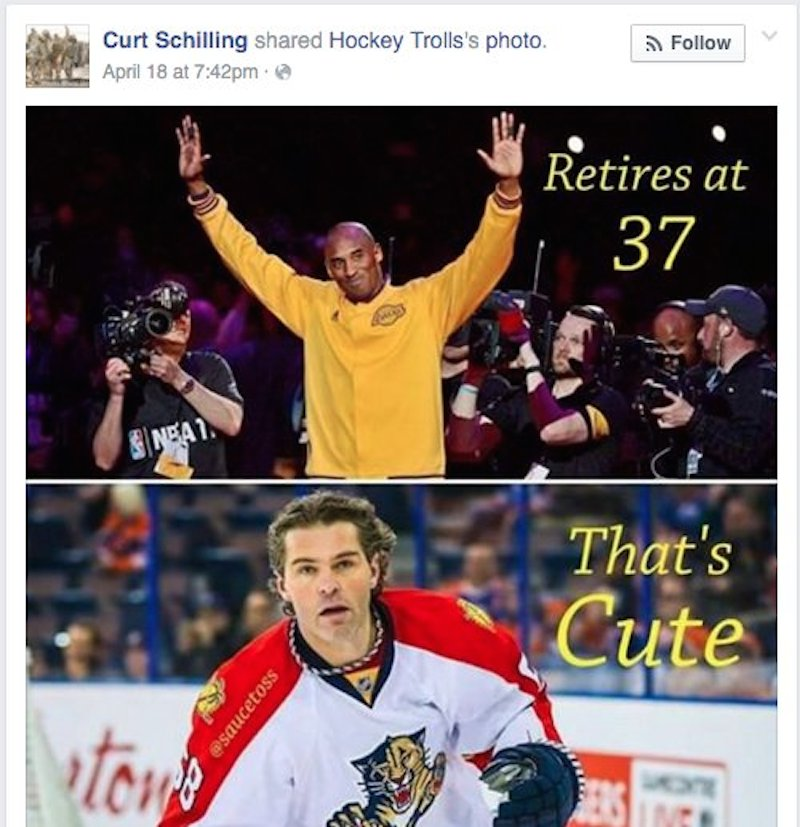 Illustration for article titled Six More Memes That I Swear Curt Schilling Shared To His Facebook Page